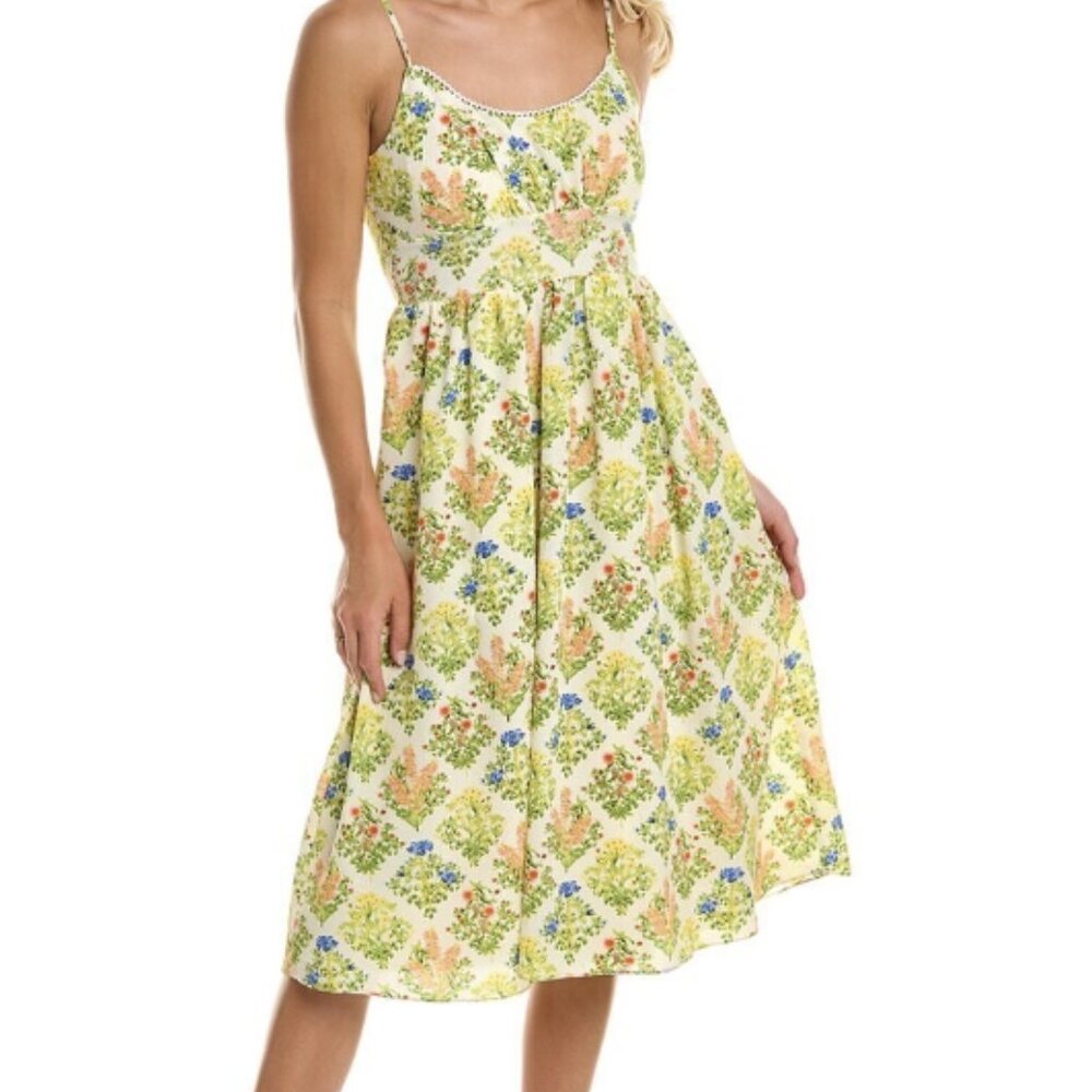 Laundry by Shelli Segal White Floral Midi Dress